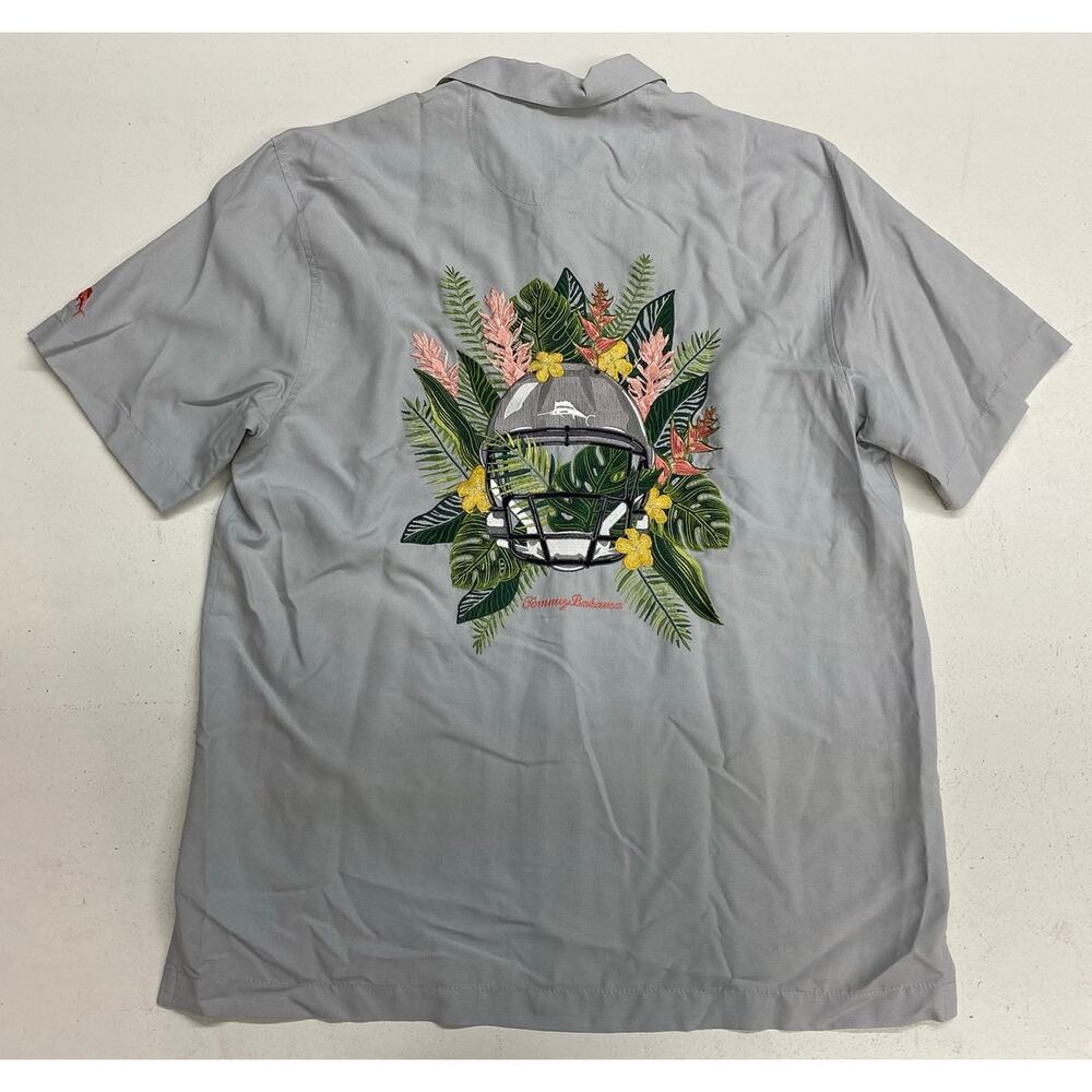 Tommy Bahama Coconut Point NFL Los Angeles Chargers floral helmet Hawaiian shirt